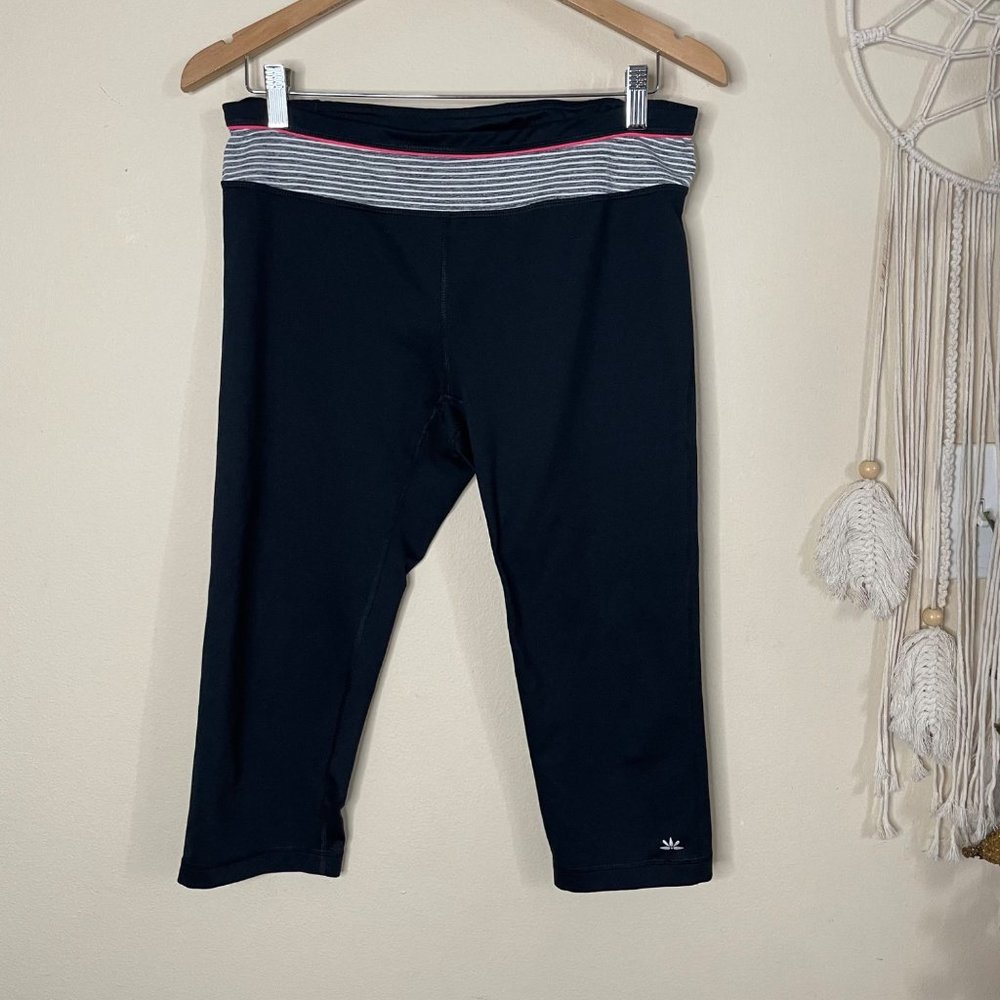 Lukka Womens Crop Capri Athletic Workout Leggings Black Gray Pink Size Large - Picture 3 of 13